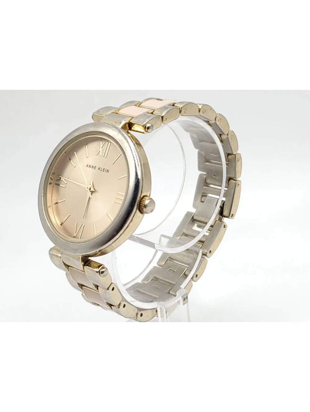 Anne Klein Quartz Womens Watch New Battery Two-Tone 33mm